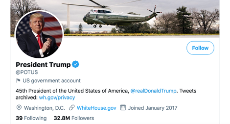 Twitter chuẩn bị thu hồi tài khoản tổng thống của ông Trump 